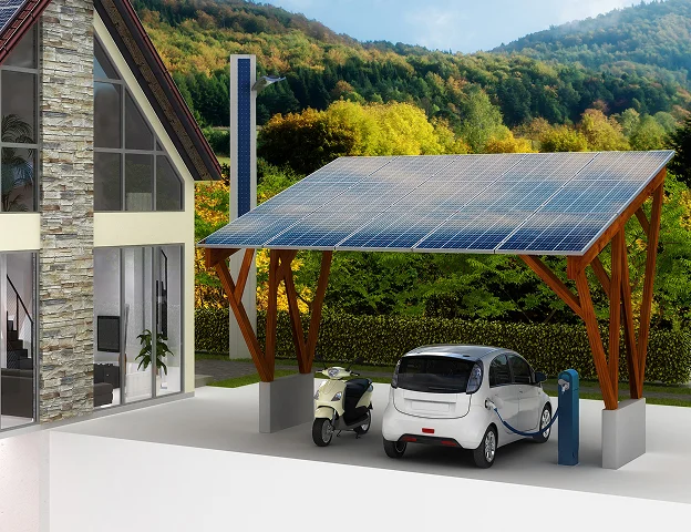 pose de carport avec panneaux solaires à Montlivault près de Blois dans le Loir-et-Cher 41
